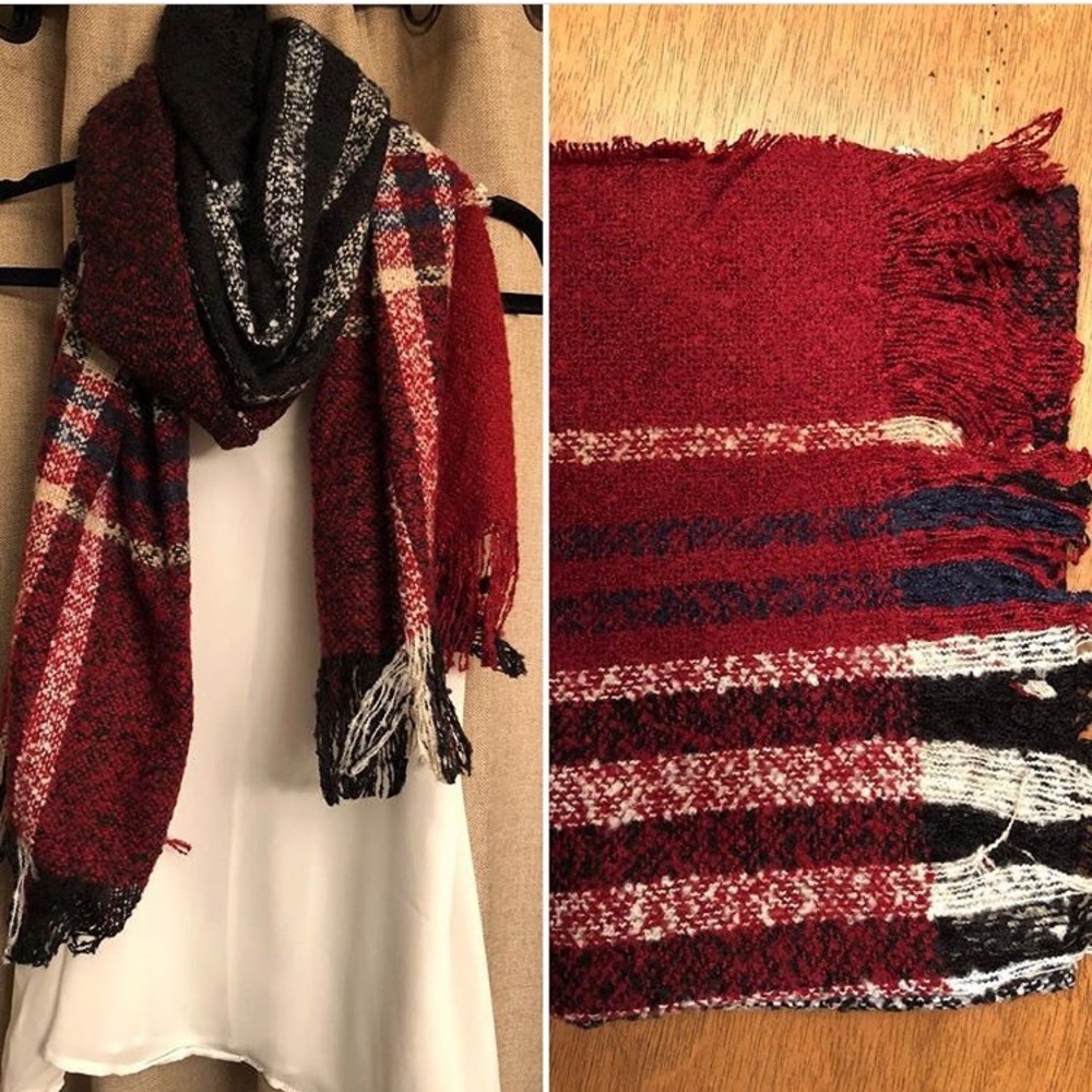 Red Plaid Scarf
